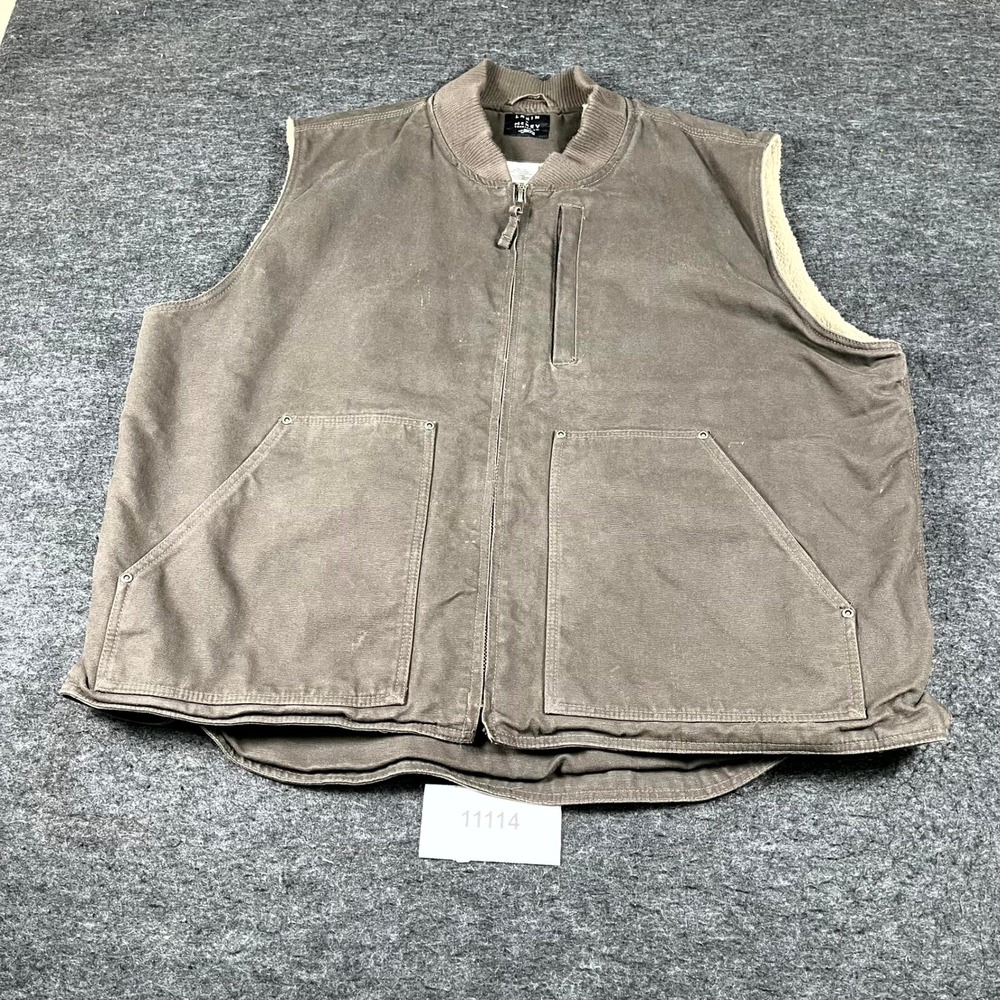 Lakin McKey Trading Co. By Key Vest Mens 2XL Brown Cotton Sherpa Lined Workwear